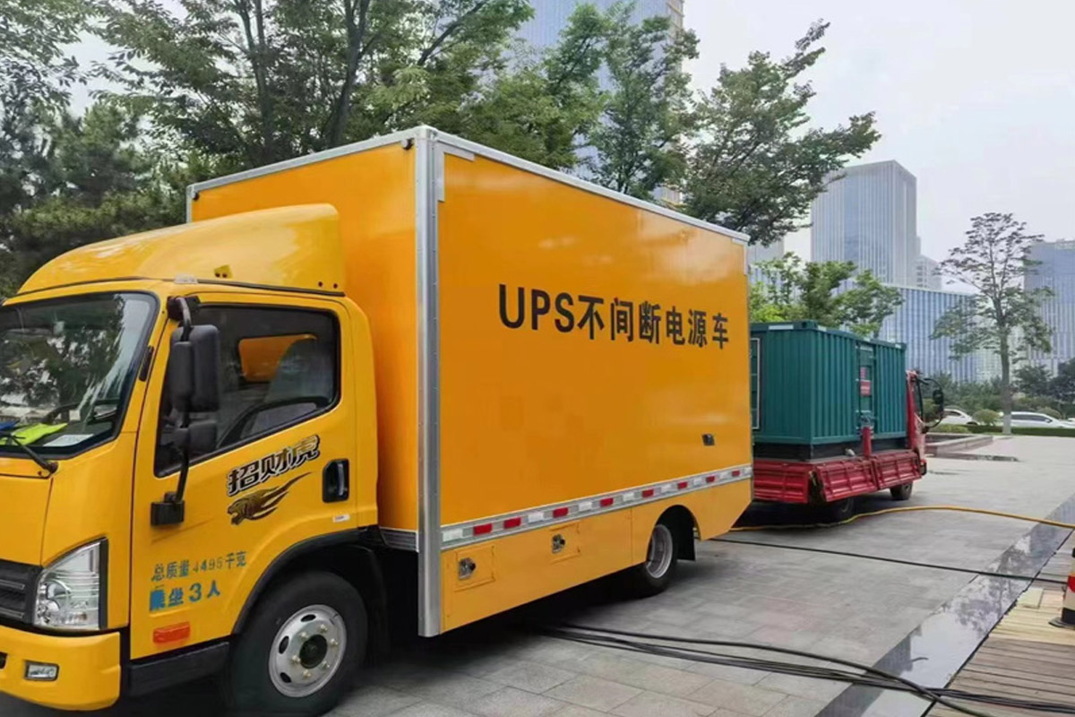 谢家集发电机租赁施工现场