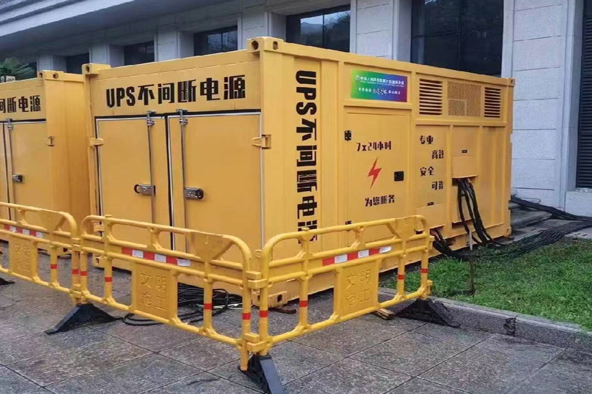 谢家集发电机租赁施工现场