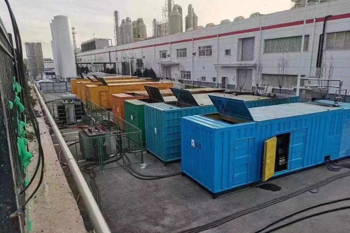 谢家集发电机租赁施工现场