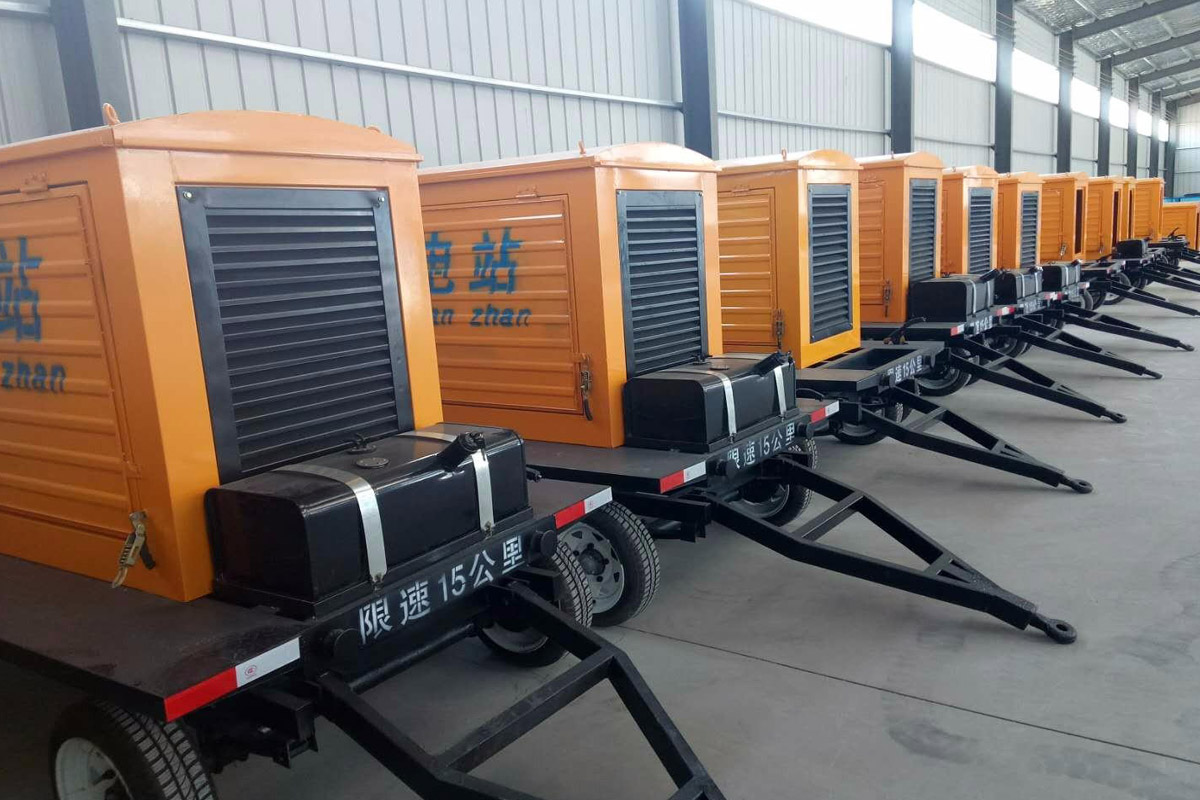 谢家集发电机租赁施工现场